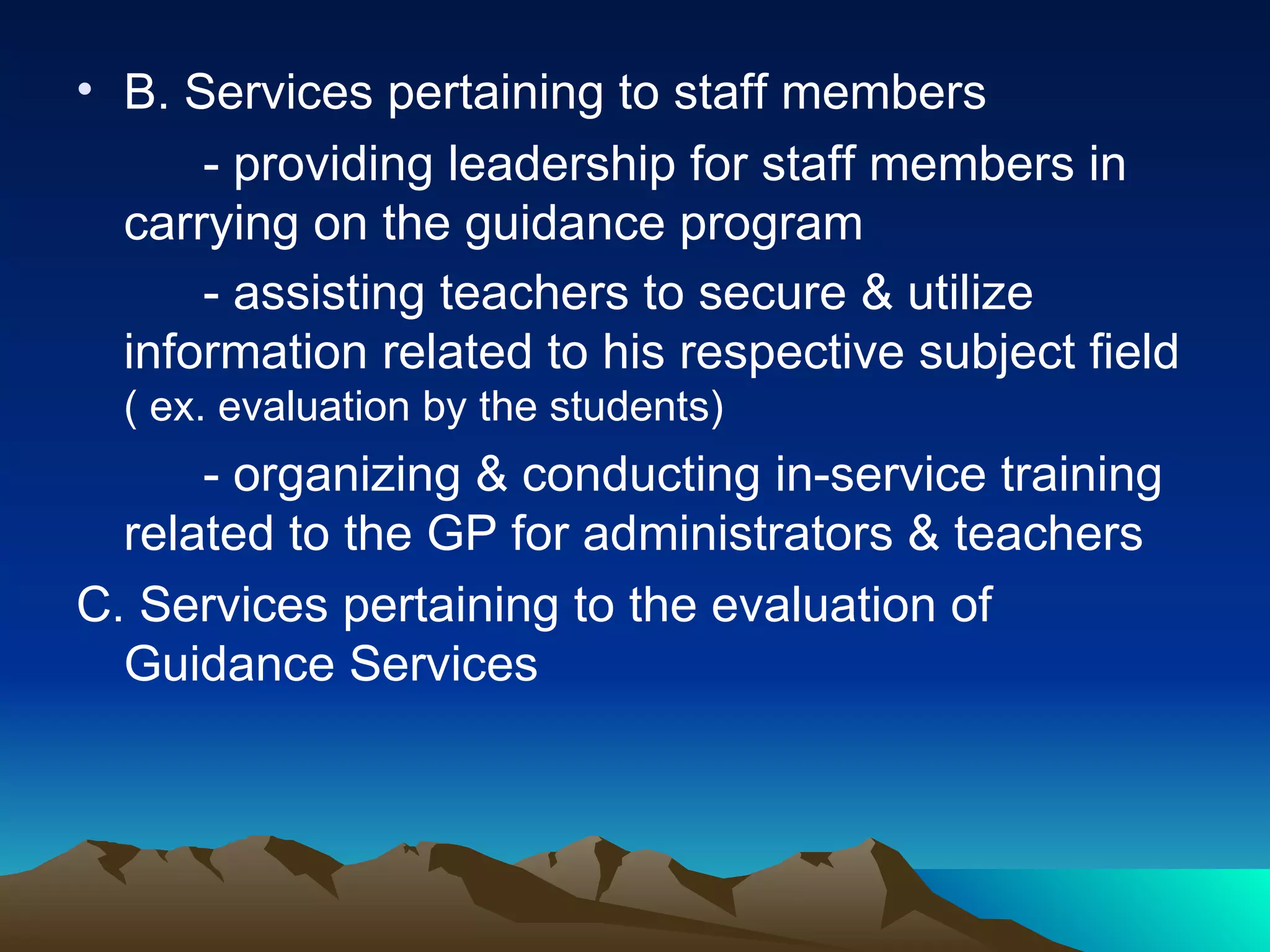Lecture wd teachers on guidance & counseling | PPT