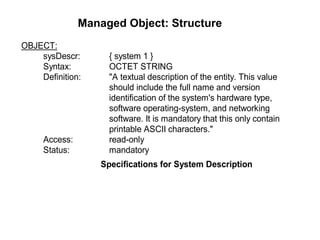 Managed Object: Structure 