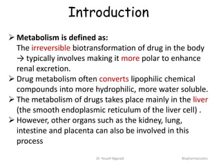 distributions and metabolism of biopharmacist | PDF