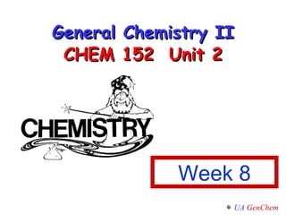 General Chemistry II CHEM 152  Unit 2 Week 8 