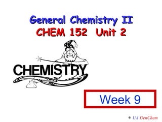 General Chemistry II CHEM 152  Unit 2 Week 9 