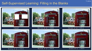 Y. LeCun
Self-Supervised Learning: Filling in the Blanks
 