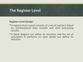 Register Design System Lecutre-3 Design Methodology - Computer Architecture.pptx