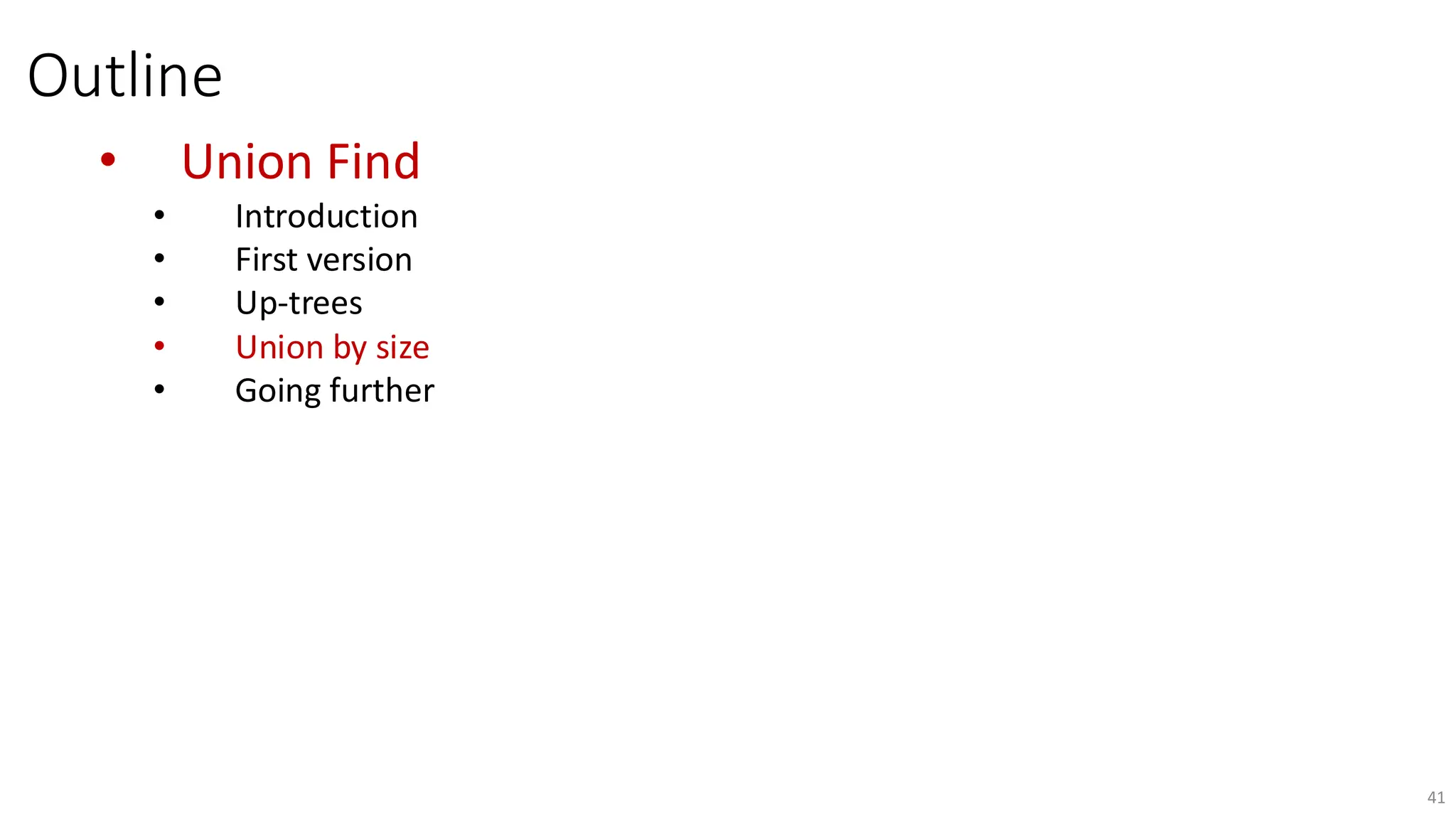 learning about union find algorithm lectures | PDF