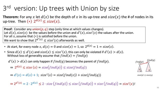 learning about union find algorithm lectures | PDF