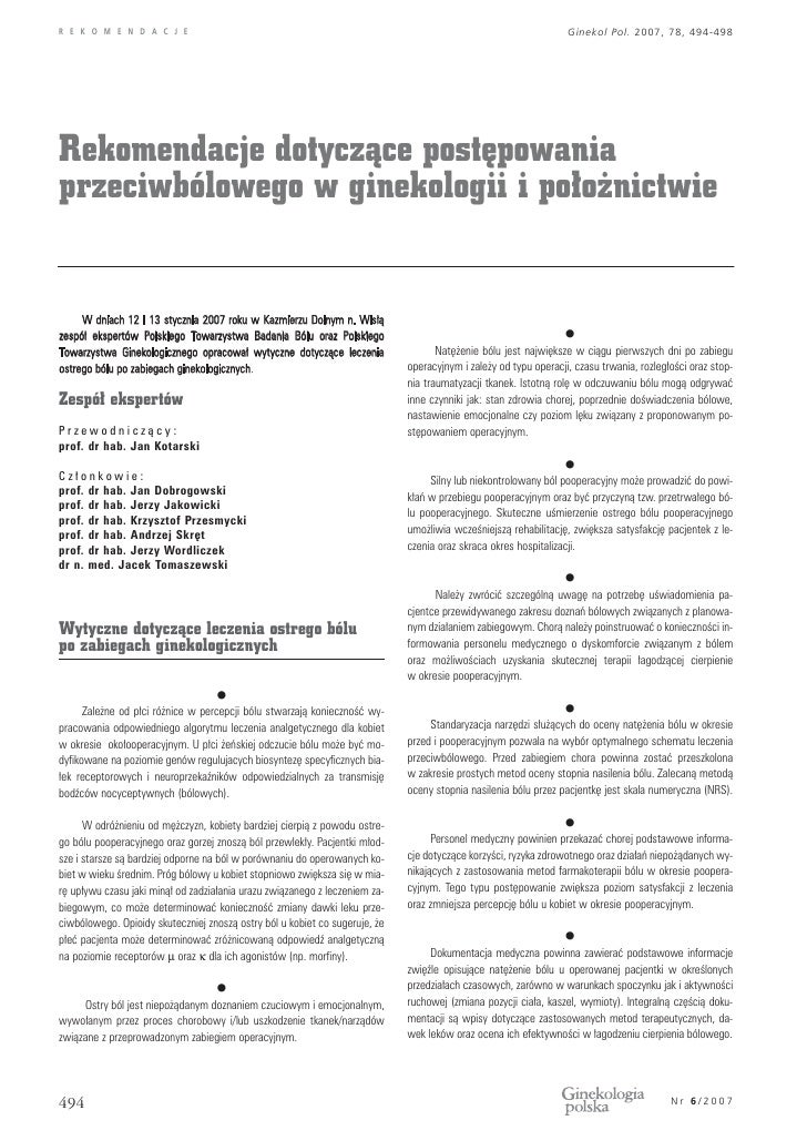 Noyes pochodzi z biopsji endometrium