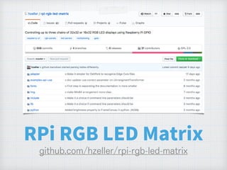 RPi RGB LED Matrix
 
