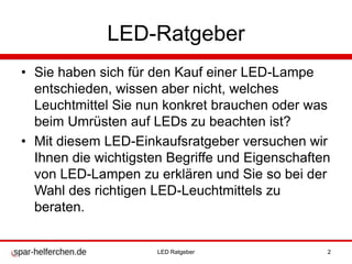 LED Ratgeber