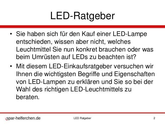 LED Ratgeber LED Ratgeber Alle Infos rund um LEDs spar
