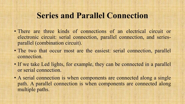 Led series and parallel connection | PPTX