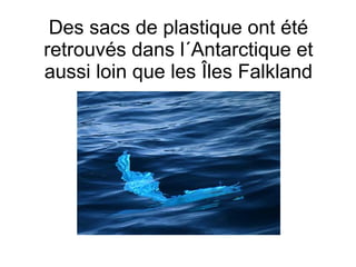 Des sacs de plastique ont été retrouvés dans l´Antarctique et aussi loin que les Îles Falkland 