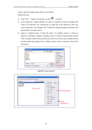Lpl Software Led centermv500 operation manual | PDF