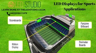 LED Displays for Sports
ApplicationsLEARN MORE AT THELEDSTUDIO.CO.UK
+44(0)2036171979
 