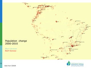 Population  change<br />2000-2010<br />Blue= decrease<br />Red= Increase<br />Data from CIESIN<br />