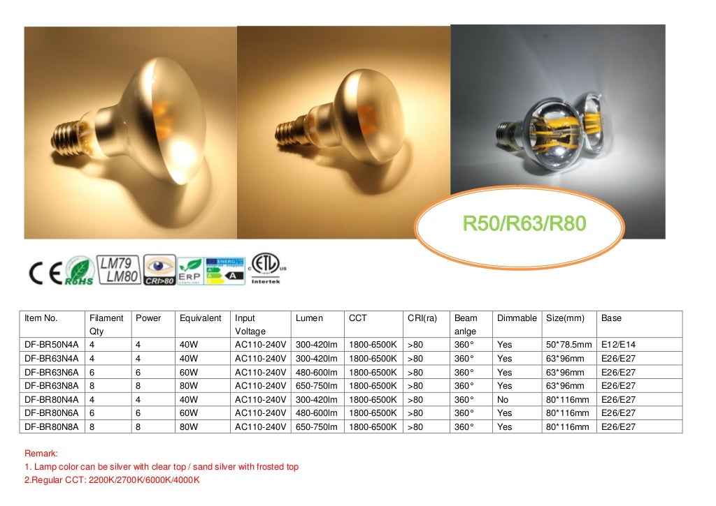 Led filament bulb catalog by Danfore