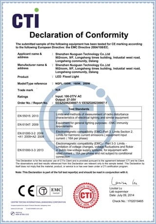 Led flood light ce certificate