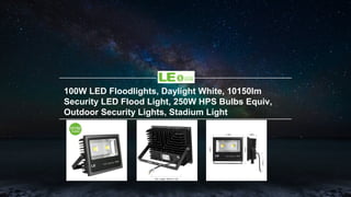 100W LED Floodlights, Daylight White, 10150lm
Security LED Flood Light, 250W HPS Bulbs Equiv,
Outdoor Security Lights, Stadium Light
 