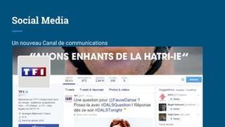 Social Media
Un nouveau Canal de communications
 