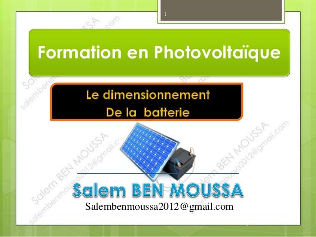 batterie solaire dimensionnement