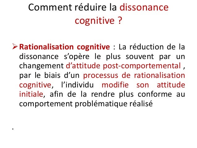La dissonance cognitive