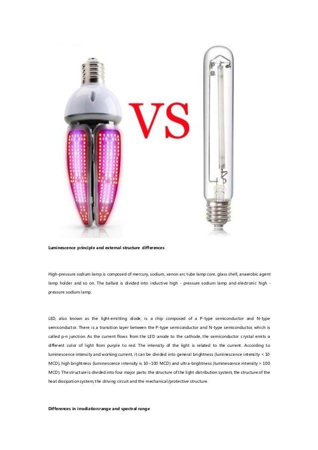 LED Grow Lights VS HighPressure Sodium Lamps, Which One Is The Most