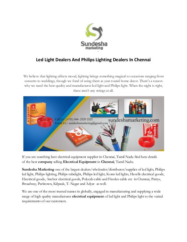 Led light dealers,philips lighting dealers in chennai