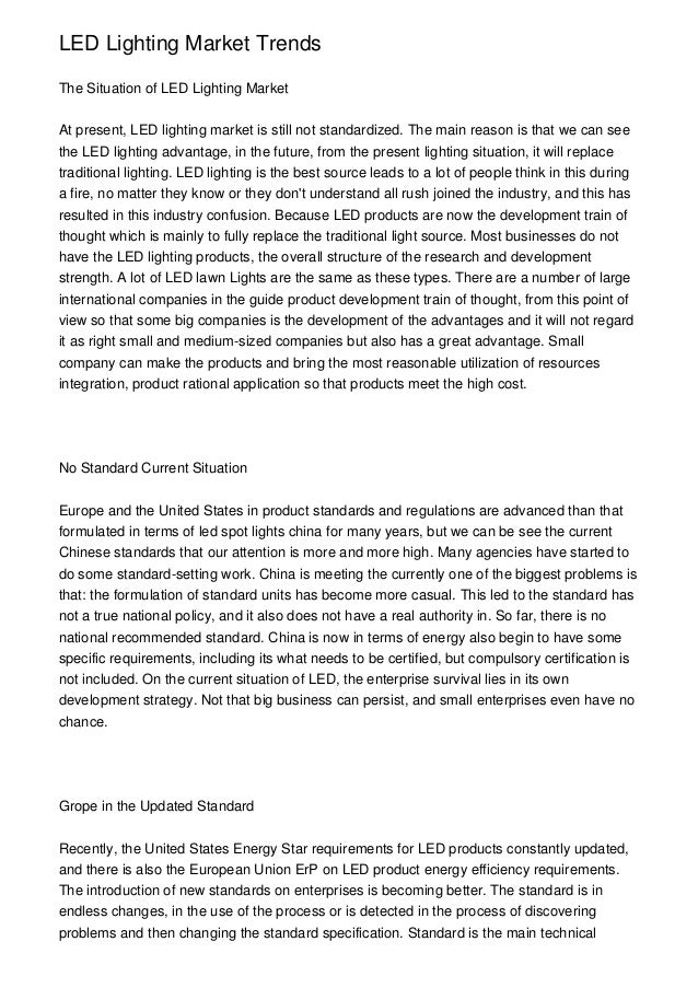 LED Lighting Market Trends