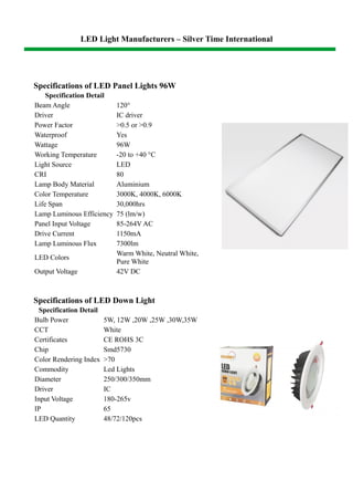 Led light manufacturers | PDF