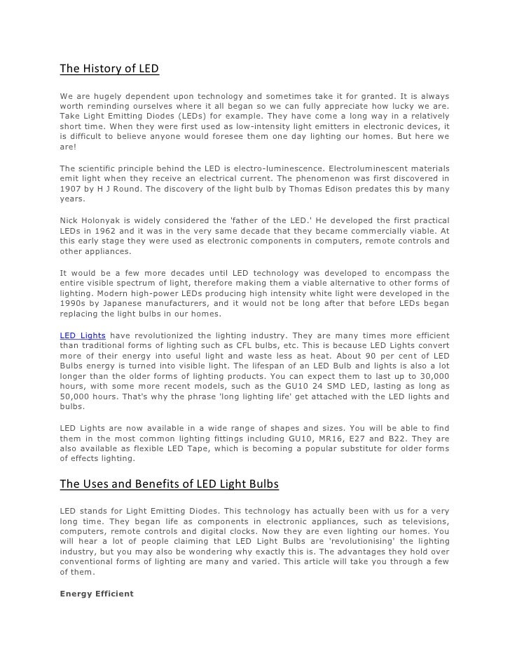 Led lights a brief introduction