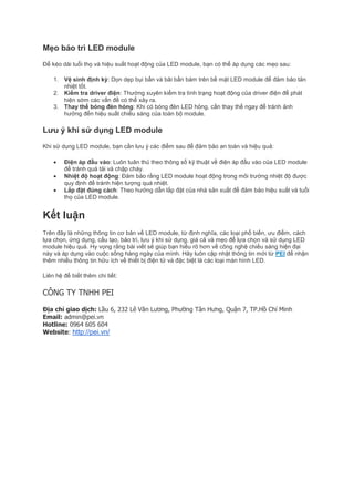 LED Module là gì? Cách lựa chọn LED Module phù hợp | PDF