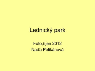 Lednický park

 Foto,říjen 2012
Naďa Pelikánová
 
