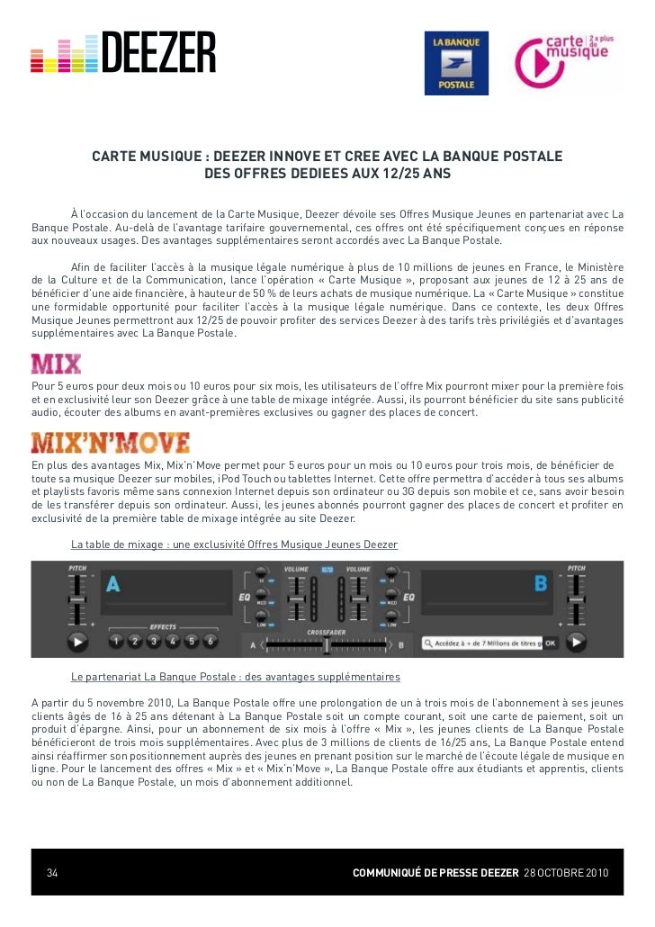 table de mixage deezer