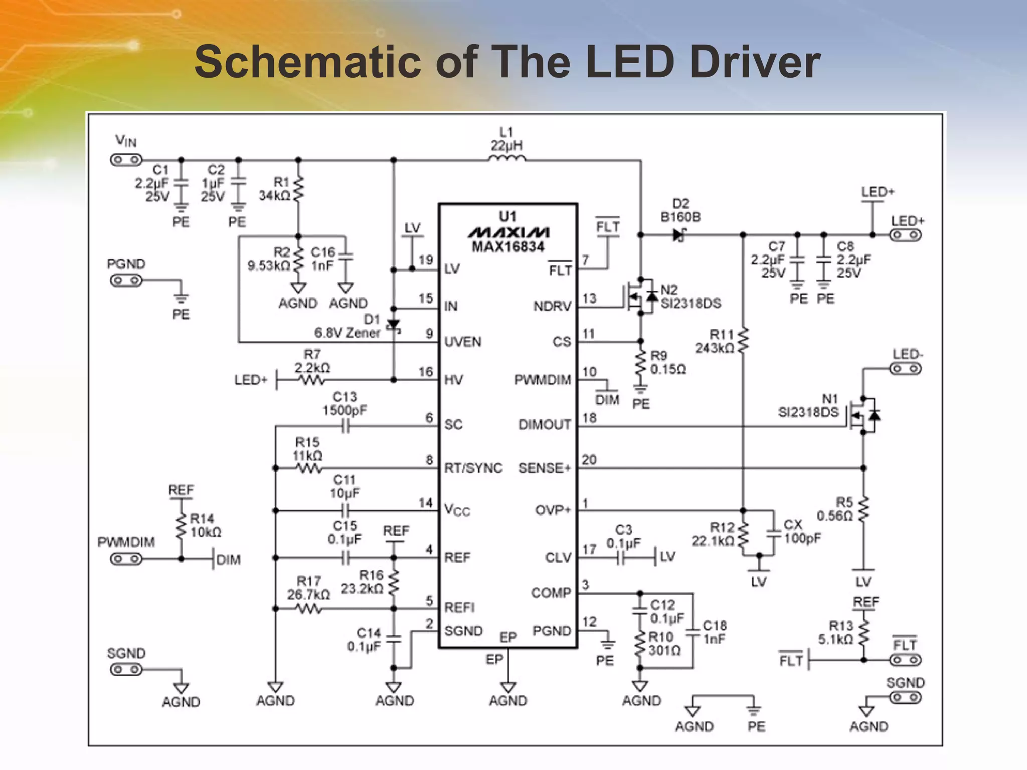 Schematic of The LED Driver  