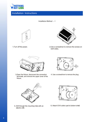 Installation Method – 1
Installation Instructions
8
 