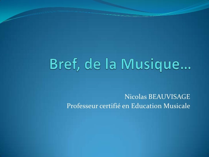 L’Education Musicale au Collège
