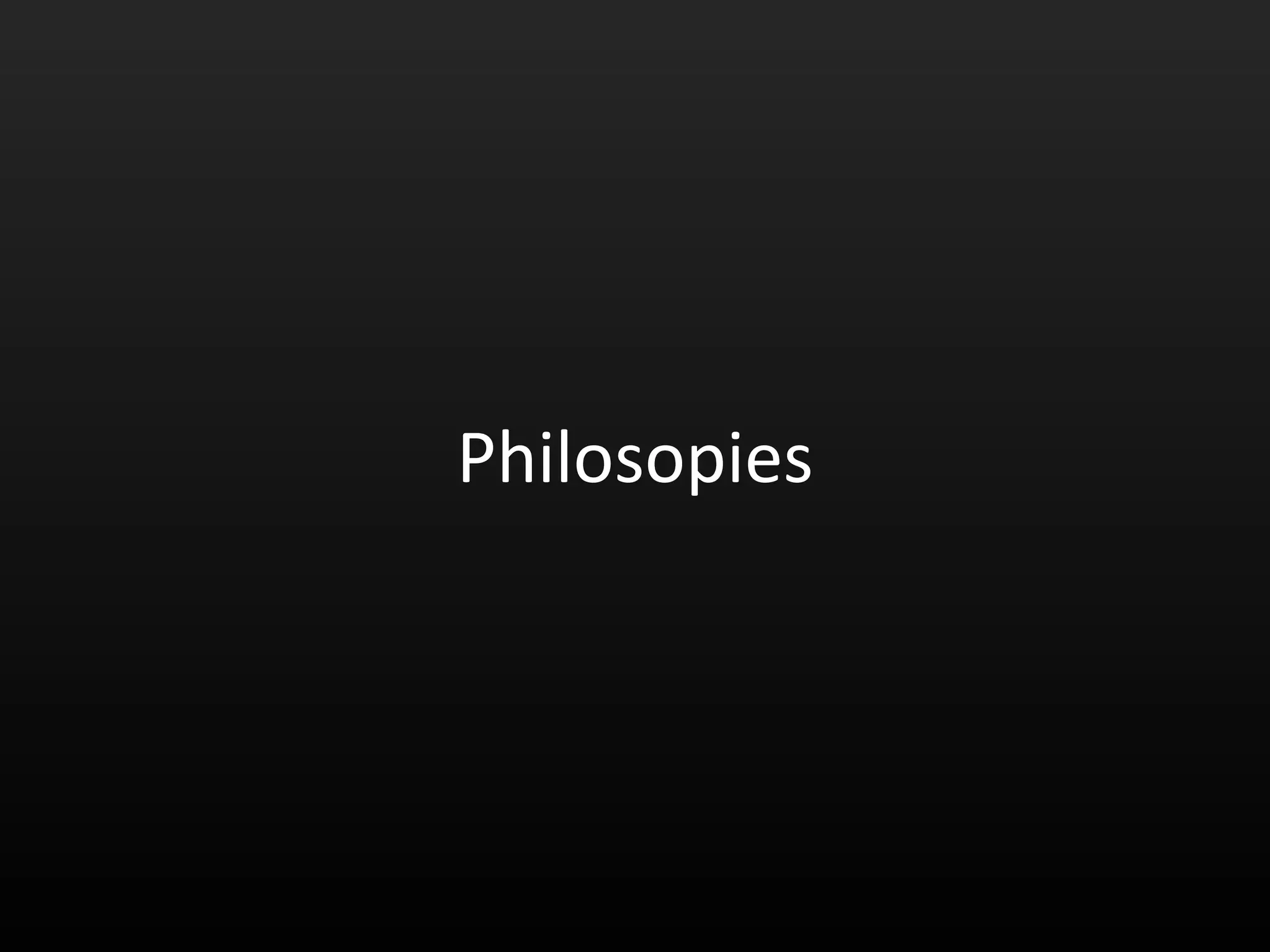 Philosopies 