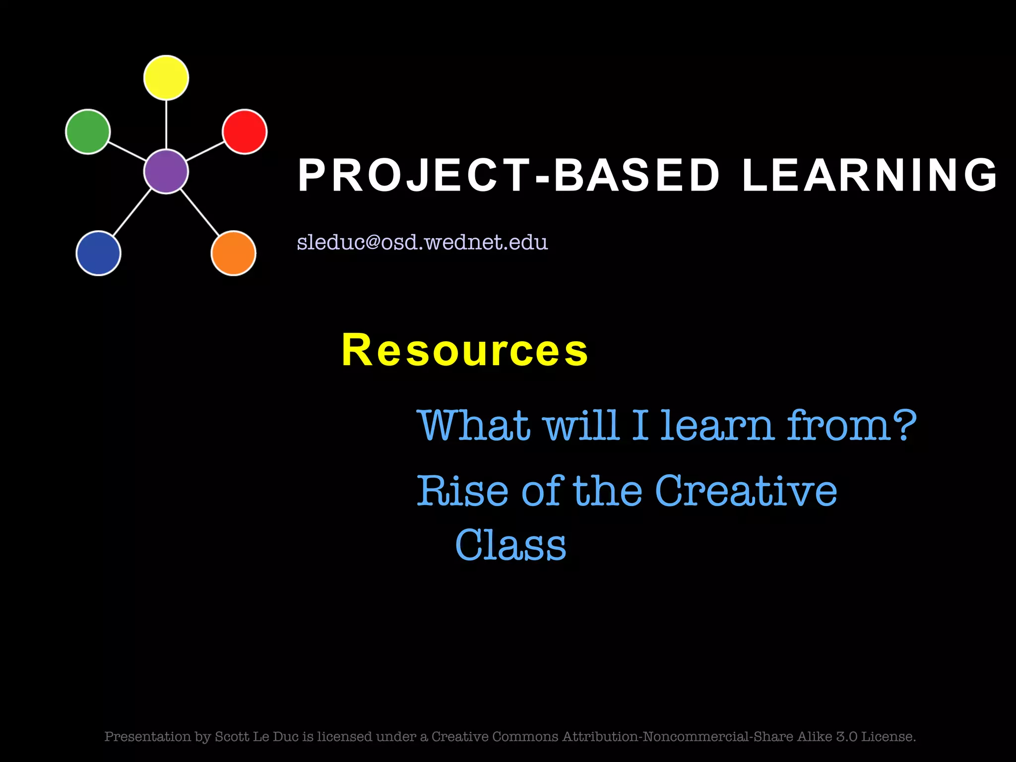 Resources What will I learn from? Rise of the Creative Class 