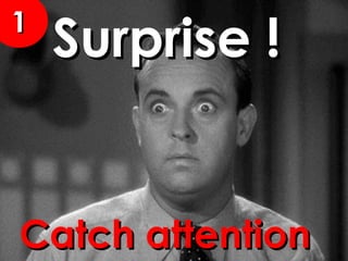 Surprise !Surprise !
Catch attentionCatch attention
11
 