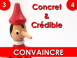 CONVAINCRECONVAINCRE
ConcretConcret
&&
CrédibleCrédible
33 44
 