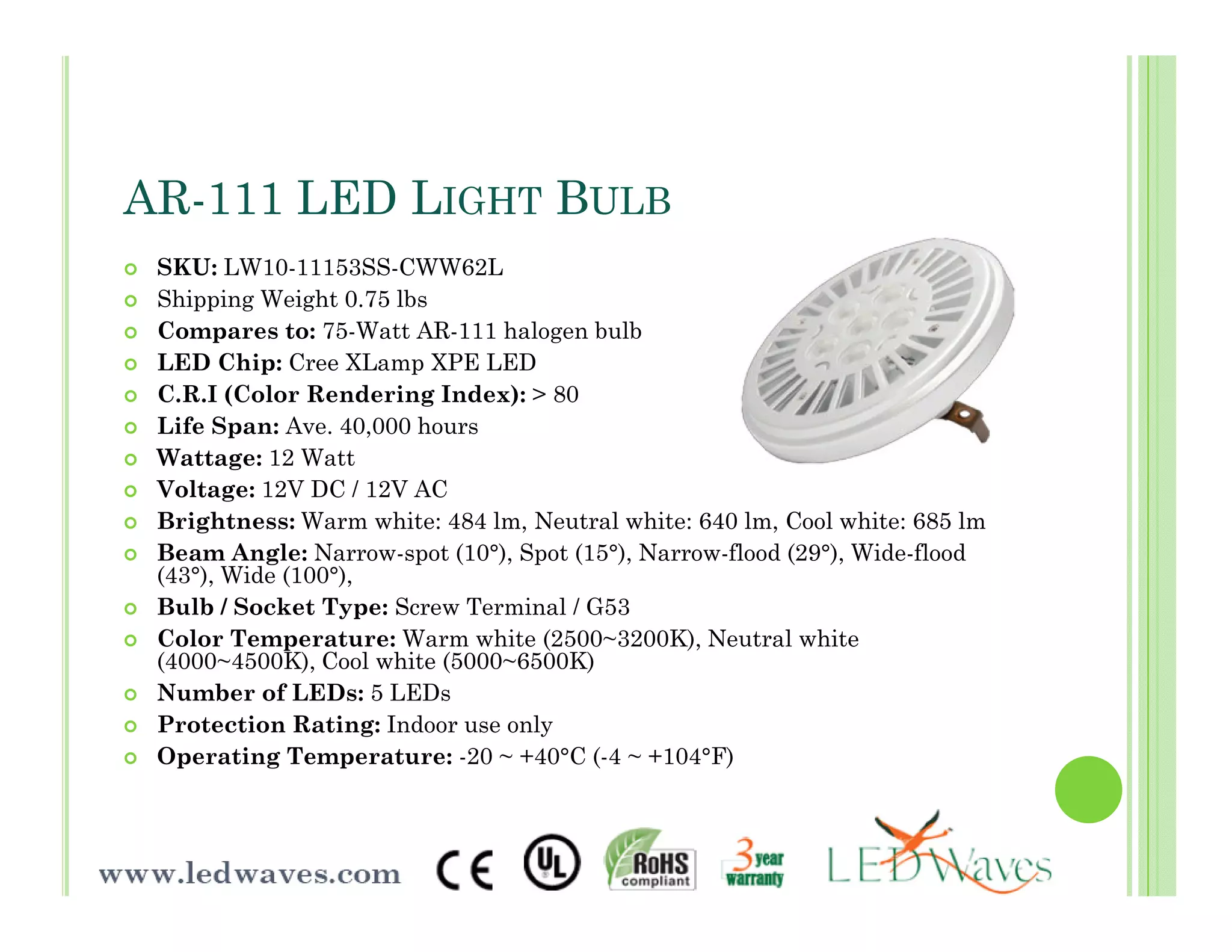 Led Waves Product Presentation | PDF