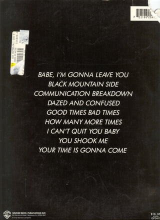 Led Zeppelin 1 off the record