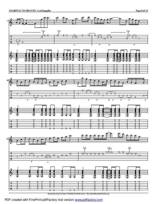 Stairway to heaven sheet music pdf