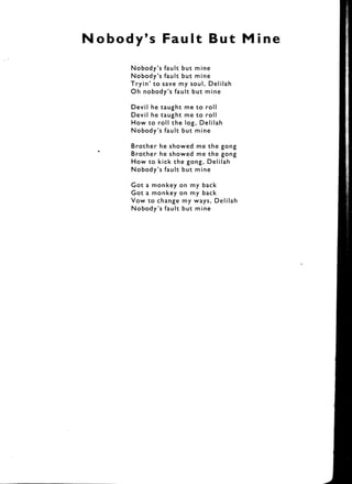 Led Zeppelin Presence off the record