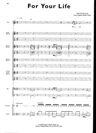 Led Zeppelin Presence off the record