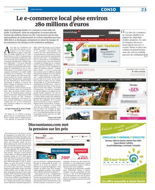 Le Journal de l’Île
23Lundi 6 mai 2013
CONSO
Le e-commerce local pèse environ
280 millions d'euros
A
lors que le e-commerce ne
peut plus être ignoré en mé-
tropole (77 % des Français
achètent en ligne, ce qui a gé-
néré un chiffre d'affaires de 37,7 mil-
liards d'euros en 2011), le phénomène
est encore mal étudié à la Réunion. Qui
sont les acteurs du e-commerce local ?
Comment travaillent-ils ? Quelles sont
leurs difficultés ? C'est pour répondre
à ces différentes questions que l'Artic
(Association réunionnaise des techno-
logies de l'information et de la com-
munication) et la société Format ont
organisé récemment un atelier dédié
au thème du e-commerce. Un atelier
au cours duquel sont intervenus plu-
sieurs acteurs du secteur, parmi les-
quels Pierre Nicolas Rives, responsable
du site Reunishop.re, Remi Voluer,
consultant et gérant co-associé de
Silicon Village, et Sébastien Cassou, le
responsable de Vacancespéi.re.
La conférence a été l'occasion de rap-
peler la bonne santé du e-commerce
local. Bien qu'aucun chiffre officiel
n'existe, les professionnels estiment
que le secteur pèse l'équivalent de 280
millions d'euros sur l'île. Toujours
selon les estimations, 500 acteurs lo-
caux seraient actifs dans ce secteur qui
compte près de 14 237 commerces
pour plusieurs milliers de colis gérés
chaque jour.
UN SECTEUR OÙ IL FAUT ÊTRE
AU TOP
En dépit de ces chiffres encoura-
geants, être un e-commerçant est loin
d'être évident dans le département.
« Avec internet, la concurrence est mon-
diale, il faut être au top si on ne veut pas
disparaître », lance Pierre Nicolas Rives.
Si les premiers concurrents sont
d'abord les sites métropolitains, les
consommateurs réunionnais n'hési-
tent donc pas à chercher leurs produits
partout sur la toile. « Les principaux cri-
tères de choix pour les e-consommateurs
sont d'abord le prix, mais pas seulement.
La qualité de l'échange avec le e-commer-
çant, les produits disponibles, les services
offerts mais aussi le SAV constituent des
critères de sélection essentiels », indique
Rémi Voluer. « C'est à ce niveau que
nous pouvons faire la différence puisque
nous pouvons proposer un service person-
nalisé et plus proche de la clientèle lo-
cale », analyse Sébastien Cassou. Mais
encore faut-il en avoir les moyens.
Pour mettre en place un site comme
Vacancespéi.re, le chef d'entreprise a
dû débourser 60 000 euros. « Etre ren-
table demande du temps. Il faut être pa-
tient et avoir les reins solides », reconnaît
l'entrepreneur. « Les sites de e-commerce
ne sont pas éligibles à la plupart des dis-
positifs d'aides européens. En outre les
banques ont encore beaucoup de mal avec
ce secteur. Mettre en place une solution de
paiement pour mon site a été un véritable
parcours du combattant. Et il n'est pas
encore au niveau de ce que je souhaite »,
déplore Pierre Nicolas Rives. Il ajoute :
« Faire du e-commerce, c'est la même
chose que du commerce classique. C'est
tout un métier. Une boutique en ligne,
c'est autre chose qu'un simple site inter-
net. C'est d'abord une boutique avec toute
la logistique derrière mais avec des diffi-
cultés supplémentaires ».
Johan EQUIXOR
[ multimedia@jir ]
Après un démarrage timide, le e-commerce trouve enfin son
public à la Réunion. Selon les estimations, le secteur pèserait
environ 280 millions d'euros sur l'île. Concurrencés par les sites
métropolitains, les professionnels ne cachent cependant pas leurs
difficultés à se développer, notamment en raison du manque de
reconnaissance des banques et des institutions publiques.
Les sites de e-commerce
ne sont pas éligibles à la
plupart des dispositifs
d'aides européens. En outre
les banques ont encore
beaucoup de mal avec ce
secteur. Mettre en place une
solution de paiement pour
mon site a été un véritable
parcours du combattant.
Du nouveau sur le net pour les accros
de shopping et de petits prix. Un site
péi regroupe désormais bons plans, pro-
duits discount et ventes privées sur une
même interface. Lancé en décembre et
après une première phase de test,
Discountanoo.com vient de mettre en
ligne sa nouvelle version revue et corri-
gée, pour une navigation plus simple.
Le site regroupe 325 marques et plus
de 3500 références. Le site est divisé en
trois univers : discount, ventes privées
et bons plans. Le discount propose des
produits vendus de 5% à 60% moins
cher que dans les commerces tradition-
nels, dans des domaines aussi divers
que l’électroménager, la hifi, le multi-
média, la santé ou encore la culture.
Dans la catégorie bons plans, ce sont
les services qui sont mis à l'honneur,
toujours à prix bradés. Enfin, la section
ventes privées met en ligne des pro-
duits de grandes marques à prix cassés
(jusqu'à -60%) durant un temps limité.
La livraison est possible sur toute l'île.
“Nous avons souhaité nous démarquer de
la concurrence par la qualité de notre ser-
vice : lorsque nous livrons, nous installons
et nous reprenons le matériel usagé pour le
prix de la livraison”, explique Benjamin
Renaud, le responsable de projet. “Le
marché de la vente sur internet à la
Réunion est en plein développement : nous
sommes au début d'une belle aventure.
Depuis quelques semaines, nous amélio-
rons d'ailleurs nettement nos audiences.”
Autre projet en cours : l'équipement
automobile et les pièces détachées.
Secteur très pesant pour le porte-mon-
naie des Réunionnais s'il en est. Dans
les prochains mois, Discountanoo.com
devrait proposer accessoires et pneu-
matiques, là aussi avec des remises im-
portantes. Le site ambitionne à terme
de pouvoir proposer jusqu'à 15 000 ré-
férences dans cette catégorie.
Une équipe de six personnes, installée
dans l'immeuble Futura à Sainte-
Clotilde, s'occupe aujourd'hui de faire
tourner ce site. Si le développement
de Discountanoo.com suit les prévi-
sions de croissance, de nouvelles em-
bauches pourraient avoir lieu d'ici la fin
de l'année.
E.M
Discountanoo.com met
la pression sur les prix
 