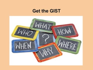 Get the GIST 
 