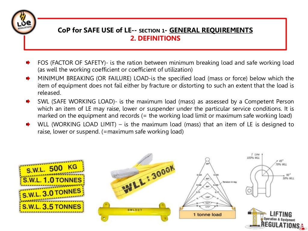 SAFE USE OF LIFTING EQUIPMENT LEEA