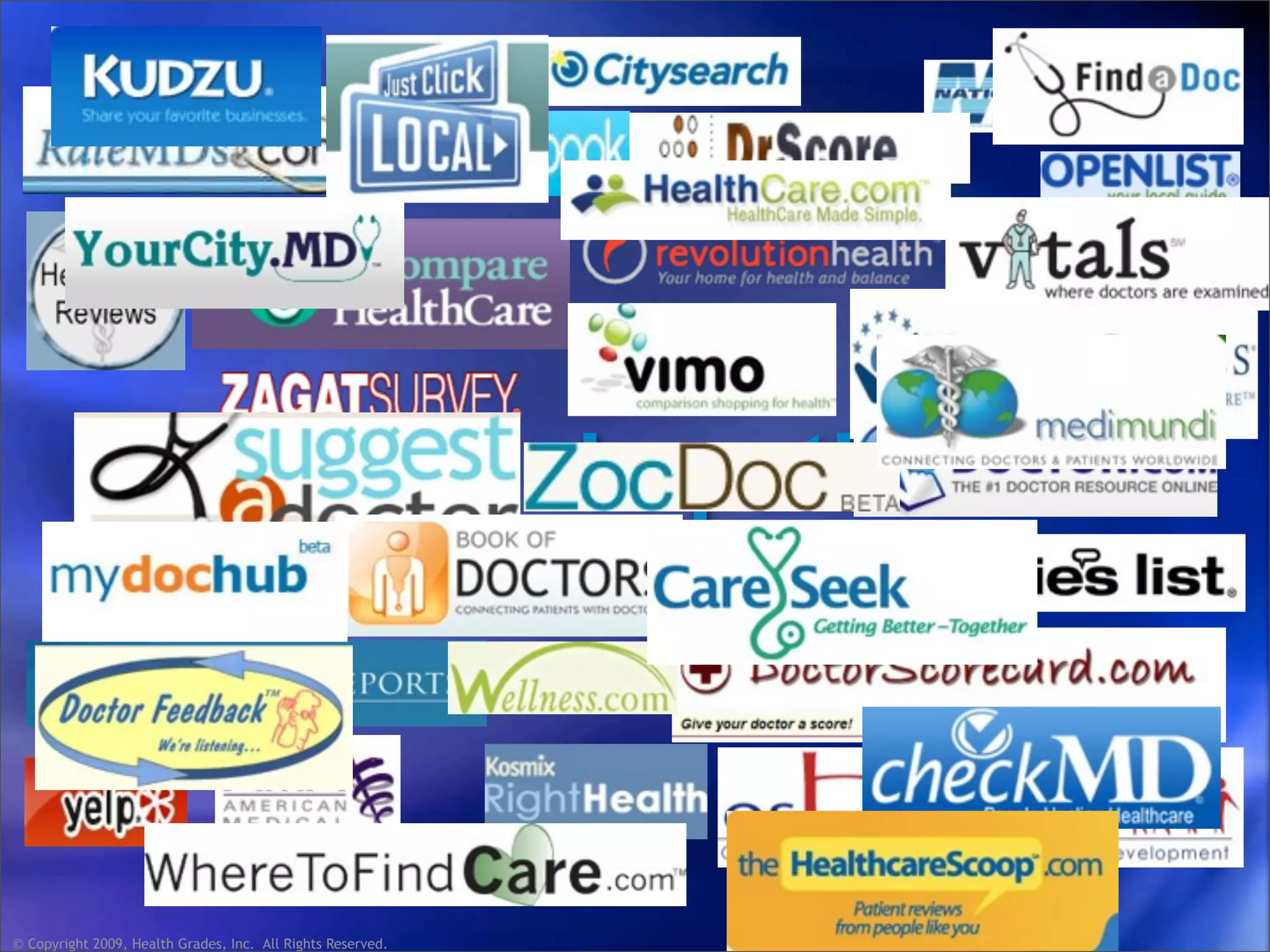 What else do patients
         know about you?


 Copyright 2009, Health Grades, Inc. All Rights Reserved.
 
