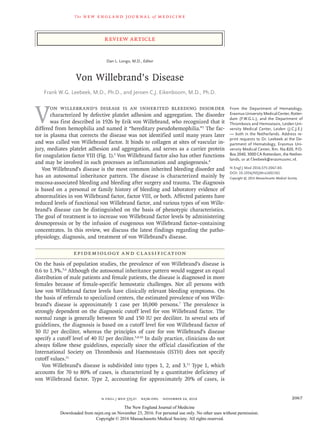 Von Willebrand Disease: A Review | PDF