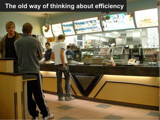 The old way of thinking about efficiency
 